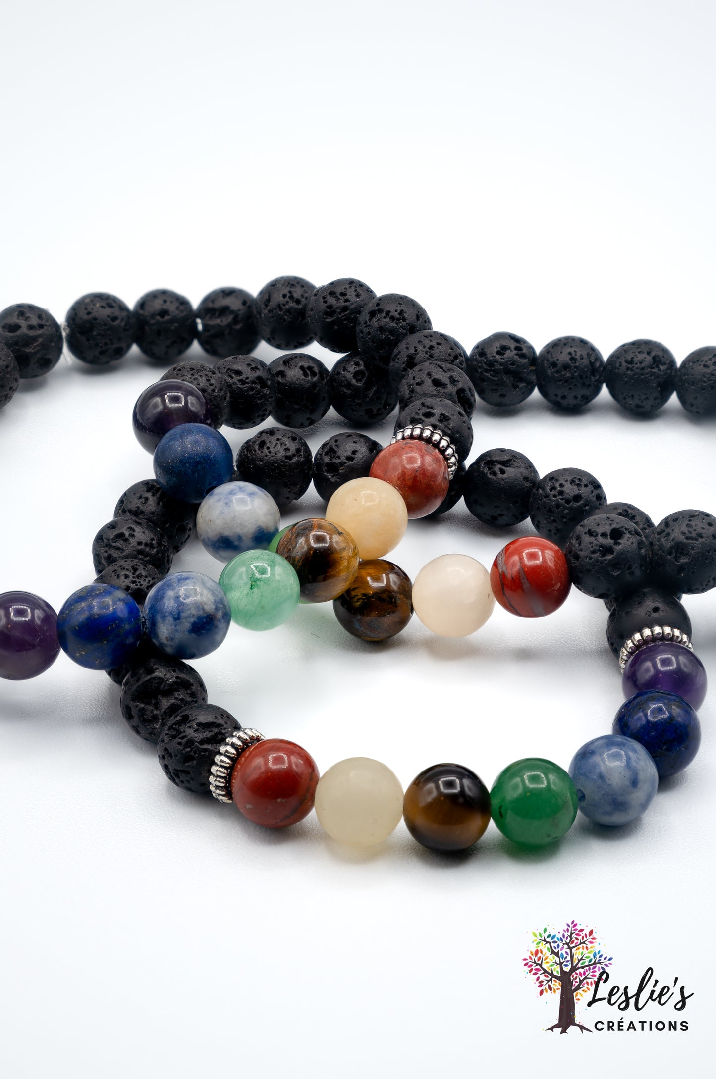 Pulsera Lava Rock Siete Chakras